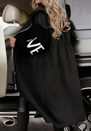 Women's Hooded Long Sleeve Knitted Sleeves Patchwork Casual Jacket