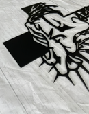 Jesus Cross Metal Sign Christ Wall Art Decor