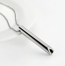 Stainless Steel Necklace With Whistle Pendant To Regulate Breathing And Relieve Stress