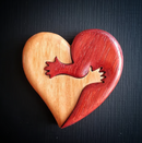 Hug From My Heart For You (Handmade Wood Carvings)