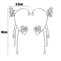 ButterFly Flower Tassel Shiny Zircon Earrings