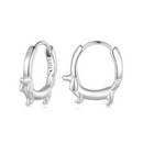 Dachshund Hoop Earrings 925 Sterling Silver
