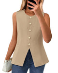 Summer Sleeveless Blazer Vest